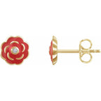 Youth Enamel Flower Earrings