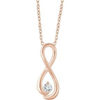 Solitaire Infinity-Inspired Necklace