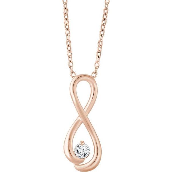 Solitaire Infinity-Inspired Necklace