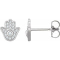 Accented Hamsa Earrings