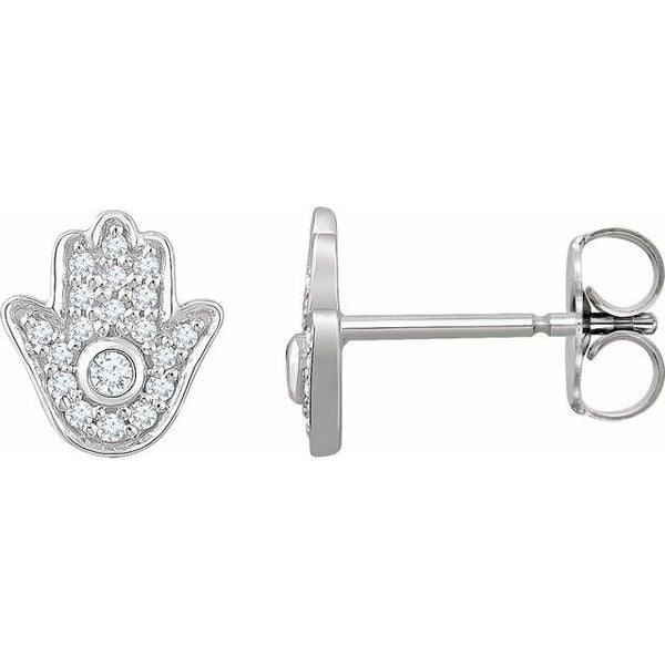Accented Hamsa Earrings