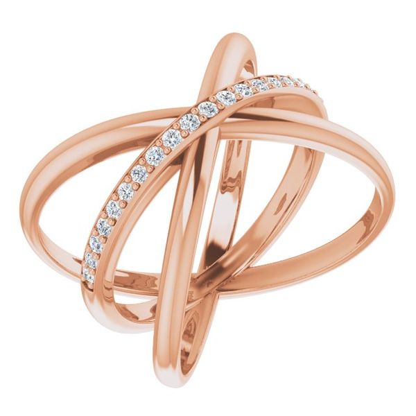 Accented Criss-Cross Ring