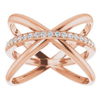 Accented Criss-Cross Ring - Image 3