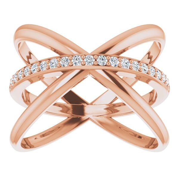 Accented Criss-Cross Ring - Image 3