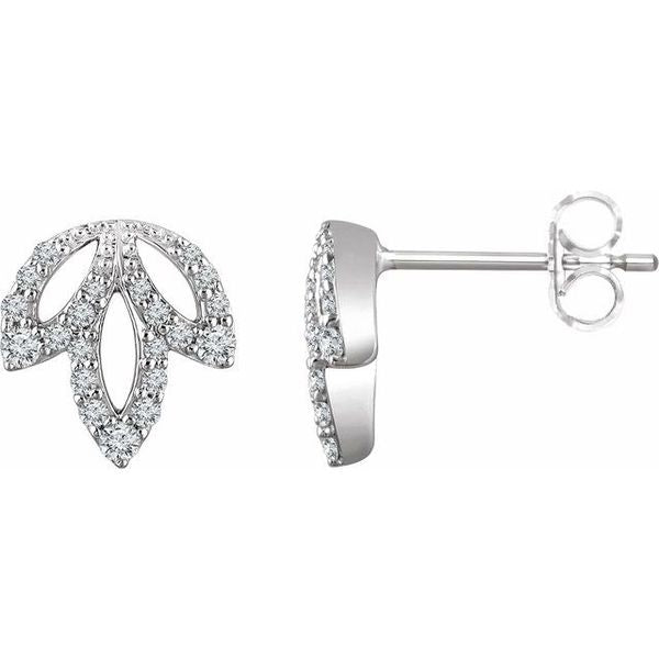 Accented Leaf Earrings