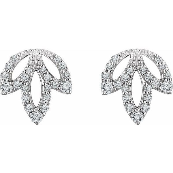 Accented Leaf Earrings - Image 2
