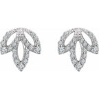 Accented Leaf Earrings - Image 2