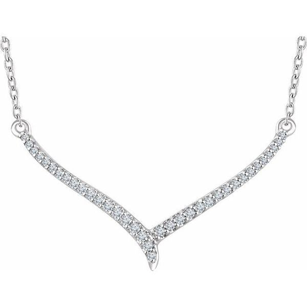 Accented V Necklace