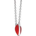 Red Enamel Heart Necklace - Image 2