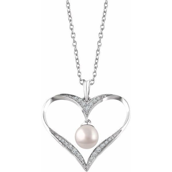 Pearl Heart Necklace