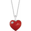 Enamel Heart Necklace