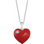 Enamel Heart Necklace