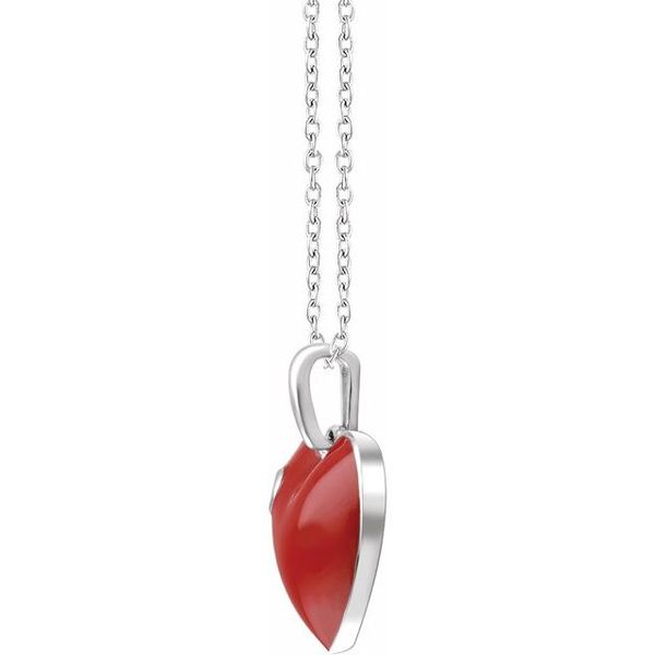 Enamel Heart Necklace - Image 2