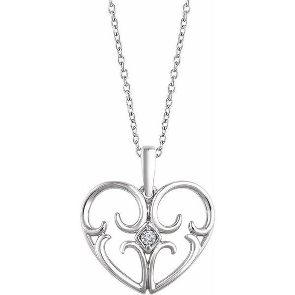 Solitaire Heart Necklace