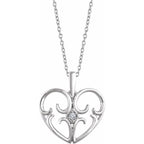 Solitaire Heart Necklace