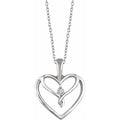 Solitaire Heart Necklace