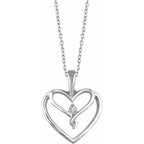 Solitaire Heart Necklace