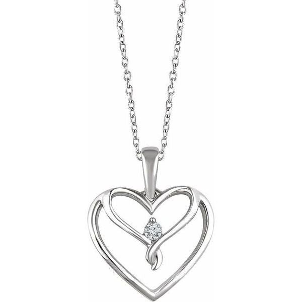 Solitaire Heart Necklace
