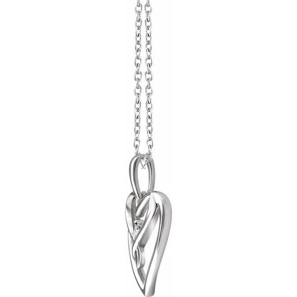 Solitaire Heart Necklace - Image 2