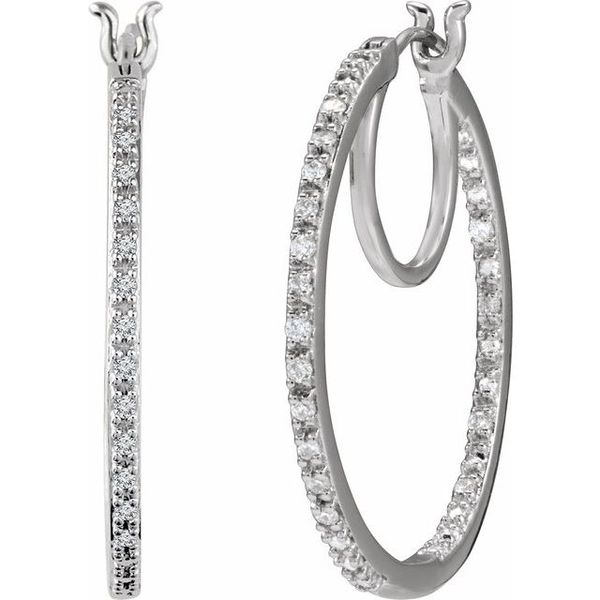 Inside-Outside Hoop Earrings - Image 2