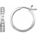 Channel-Set Hoop Earrings