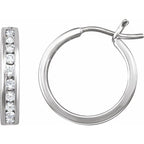 Channel-Set Hoop Earrings