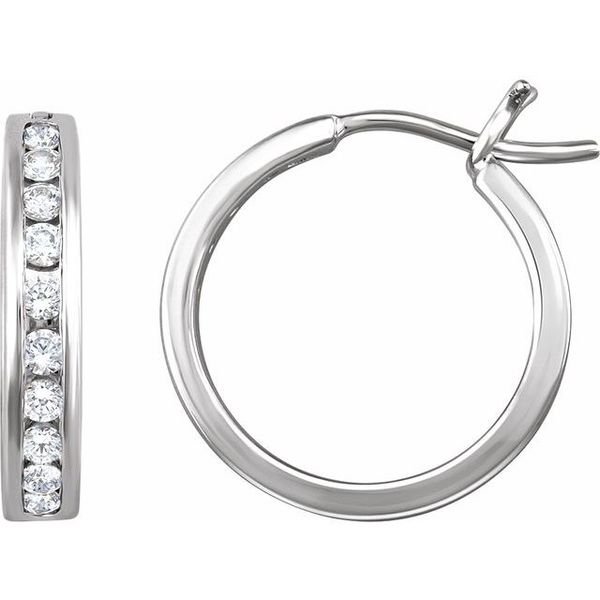 Channel-Set Hoop Earrings