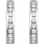 Channel-Set Hoop Earrings - Image 2