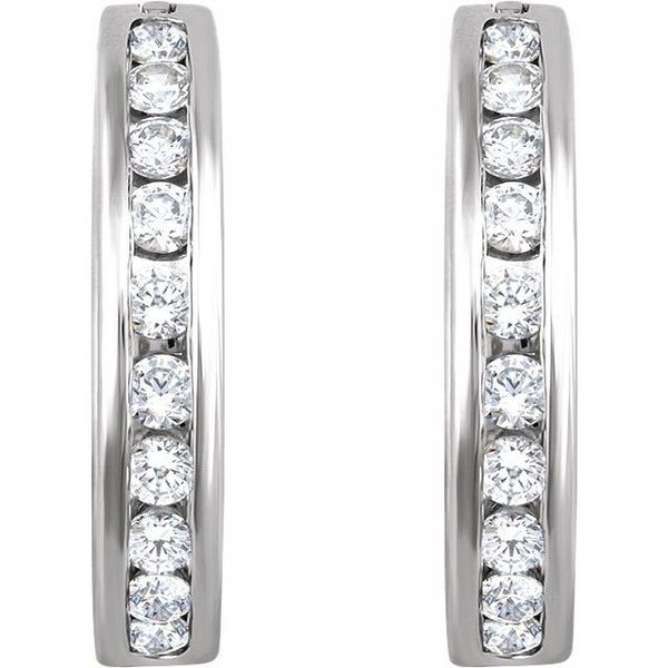 Channel-Set Hoop Earrings - Image 2