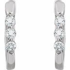 Three-Stone Hoop Earrings - Image 2