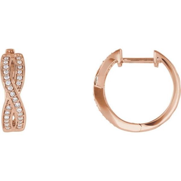 Accented Infinity-Inspired Hoop Earrings
