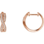 Accented Infinity-Inspired Hoop Earrings