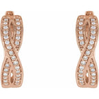 Accented Infinity-Inspired Hoop Earrings - Image 2