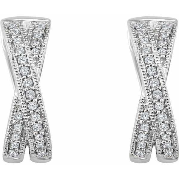 Criss-Cross Hoop Earrings - Image 2