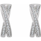 Criss-Cross Hoop Earrings - Image 2