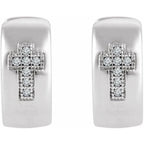 Cross Hoop Earrings - Image 2