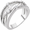 Accented Criss-Cross Ring