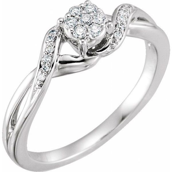 Criss-Cross Cluster Promise Ring