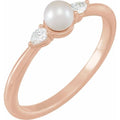 Accented Pearl Ring