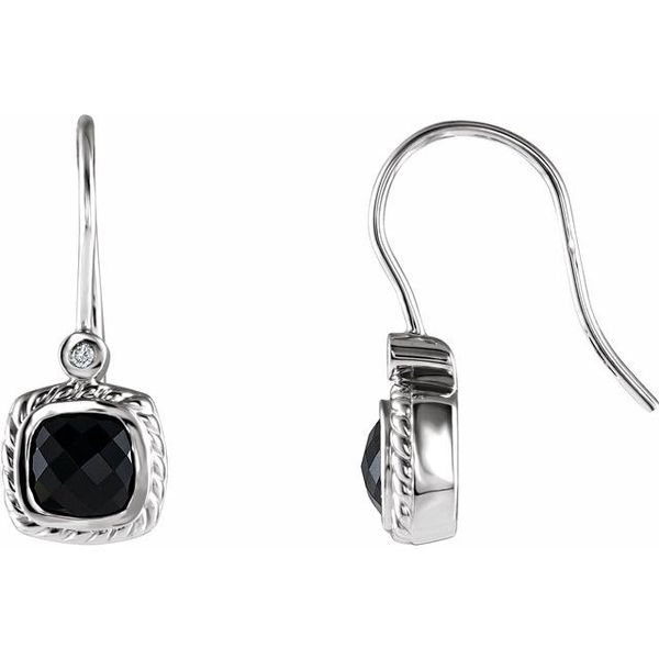 Accented Bezel-Set Earrings