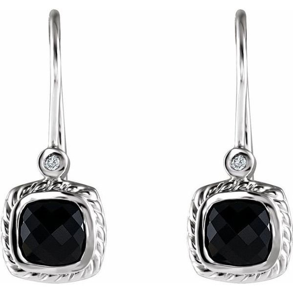 Accented Bezel-Set Earrings - Image 2