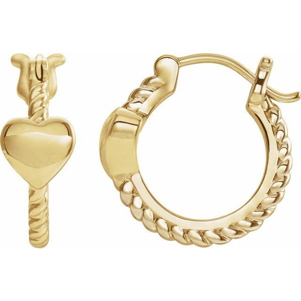 Heart Rope Hoop Earrings