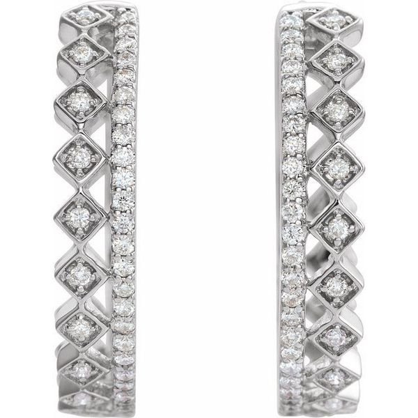 Geometric Hoop Earrings - Image 2