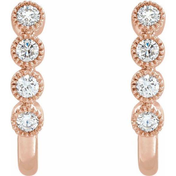 Accented J-Hoop Earrings - Image 2