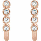 Accented J-Hoop Earrings - Image 2