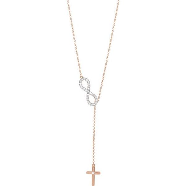 Infinity-Inspired Cross "Y" Necklace