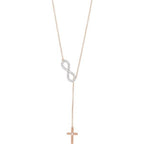 Infinity-Inspired Cross "Y" Necklace