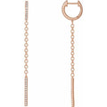 Hinged Hoop Chain Earrings