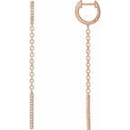 Hinged Hoop Chain Earrings