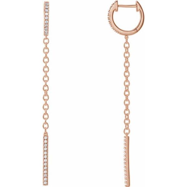 Hinged Hoop Chain Earrings